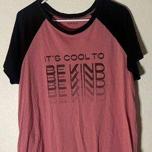 Torrid Pink and Black Classic Fit Tee